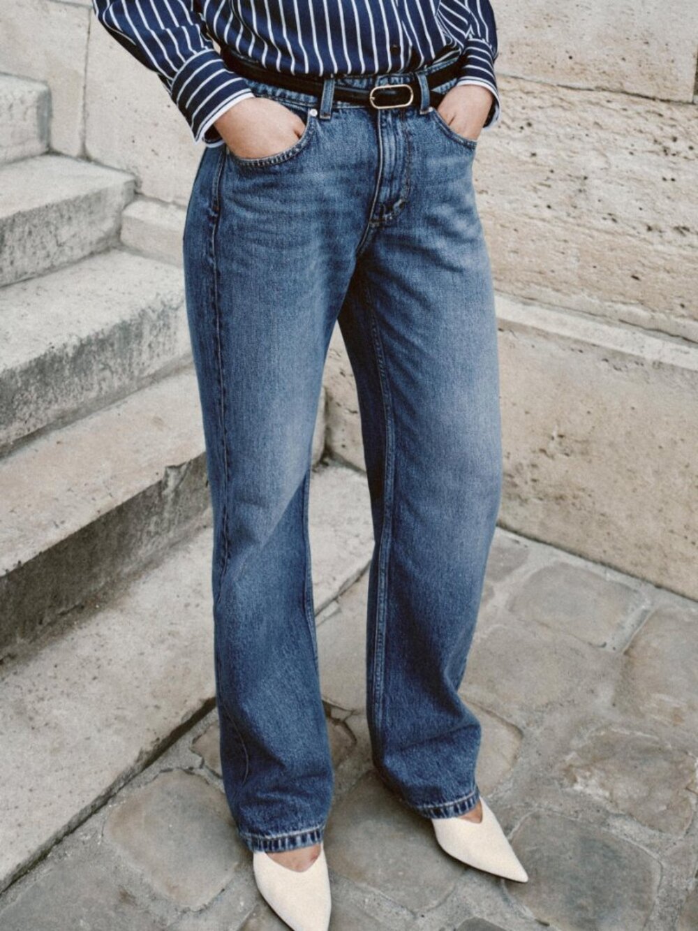 Zara Z1975 High Rise Regular Long Length Jeans, Size 6 (EUR 38)